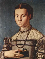 Portret van een meisje met een boek
